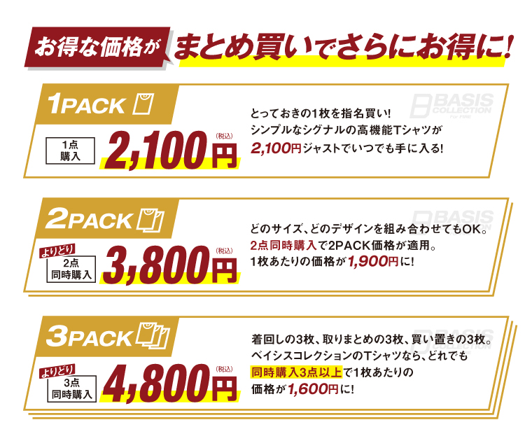 BASIS COLLECTION価格一覧