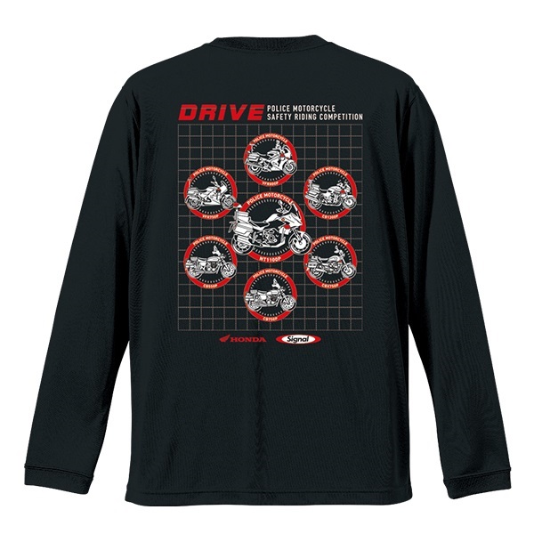 第56回全国白バイ大会記念 エアライドロングスリーブTシャツ "DRIVE"(M)